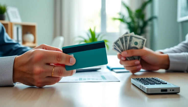 카드 현금화와 관련된 전문적인 금융 상담 장면을 보여줍니다.