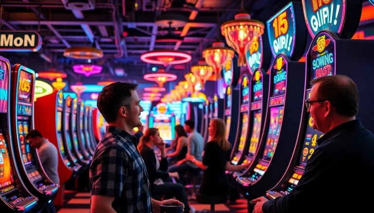 Menyaksikan slot gacor hari ini dengan pemain bahagia yang meraih jackpot di kasino.