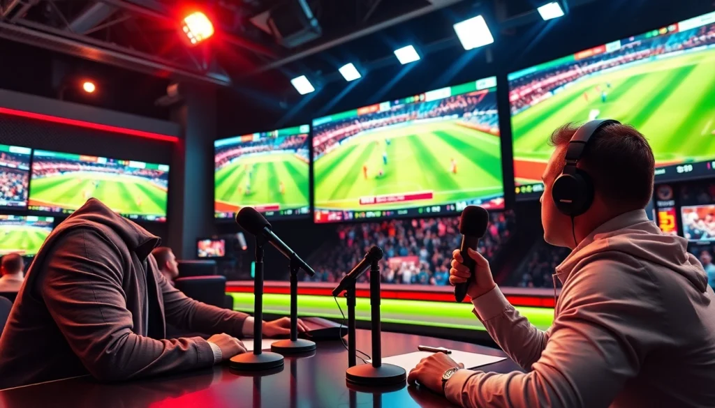 스포츠중계의 생생한 순간을 전하는 전문 방송 스튜디오