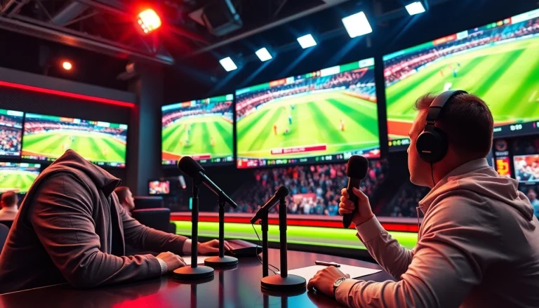 스포츠중계의 생생한 순간을 전하는 전문 방송 스튜디오