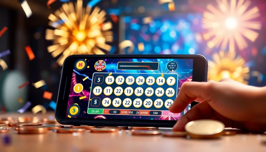 Menampilkan link diantogel dengan antarmuka perjudian digital yang menarik dan penuh semangat.