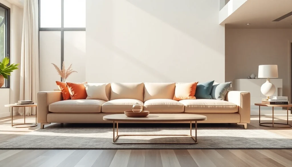 Discover cozy sofa beds in a modern living room with inviting features and soft tones.