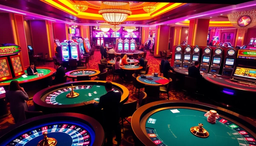 Players enjoying exciting games at https://journal.unj.ac.id/ casino tables filled with chips and cards.