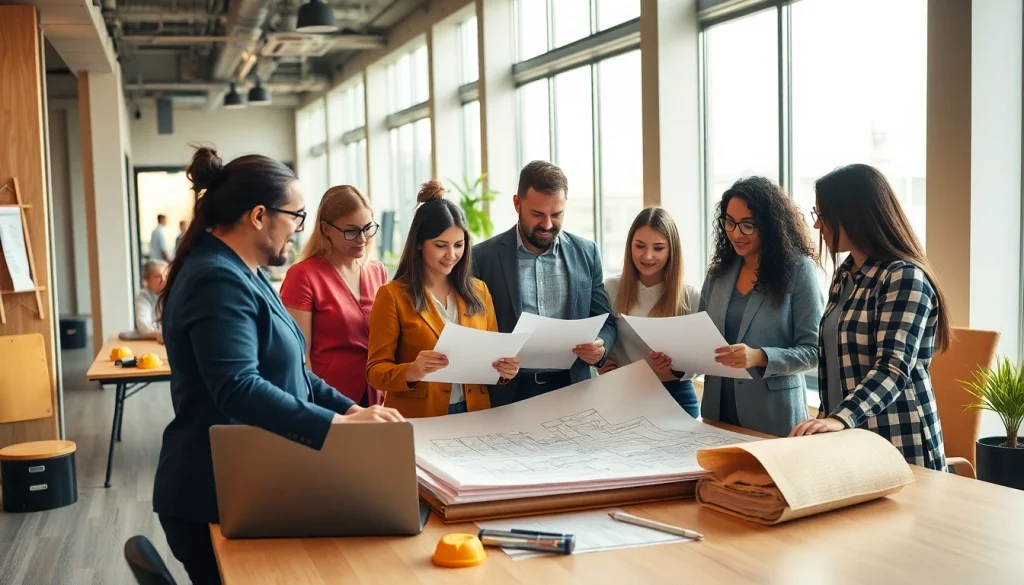 Engaged professionals in construction advocacy carolinas developing project plans.