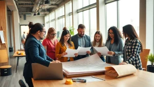 Engaged professionals in construction advocacy carolinas developing project plans.