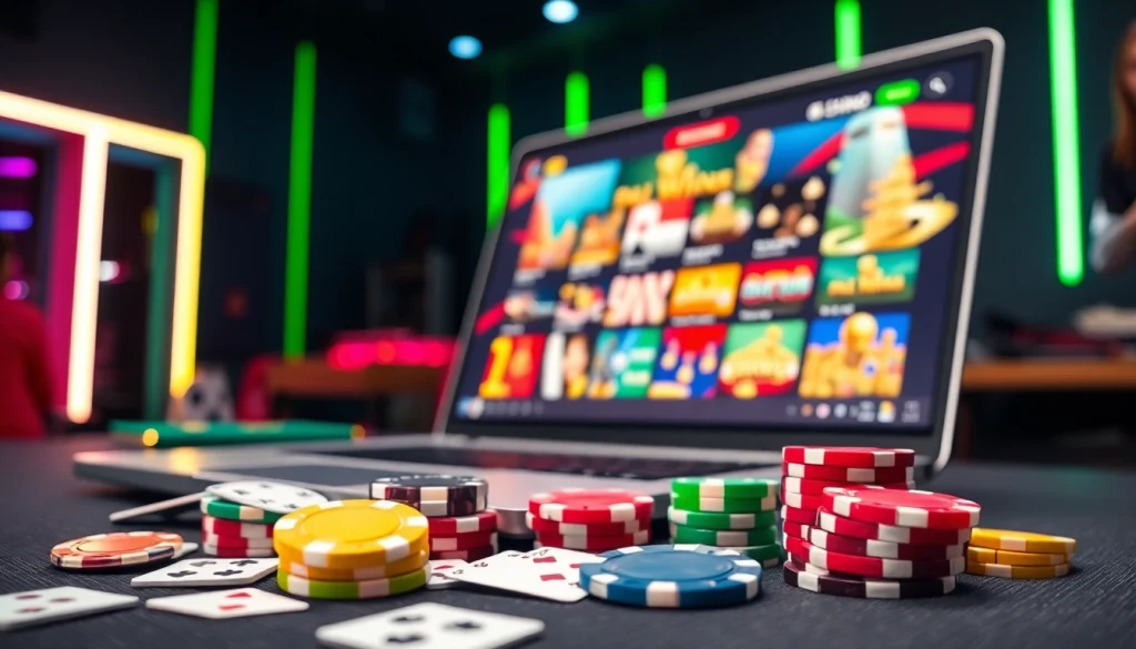 Engaging scene showcasing the best online casinos Canada with vibrant casino games and lively atmosphere.