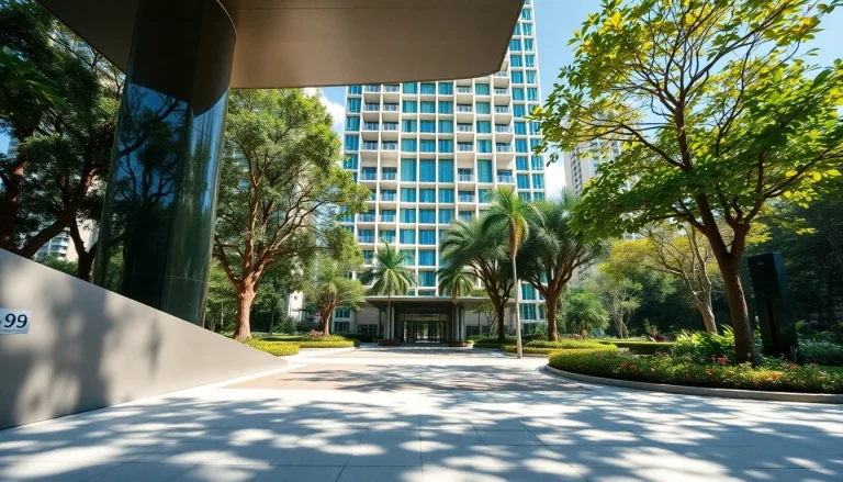 View of an elegant executive condominium at tampines st 95 ec with modern architecture and lush surroundings.