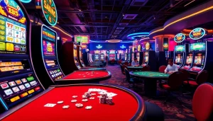 Experience the excitement of best online casinos Manitoba with vibrant gaming tables and slot machines.
