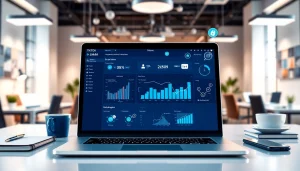 Optimize your TikTok growth with the tiktok smm panel features displayed on a laptop screen.