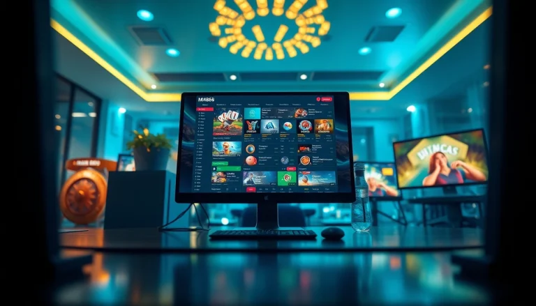 Experience online gambling at https://mm88.agency/ with a vibrant interface showcasing gaming options and user-friendly experience.