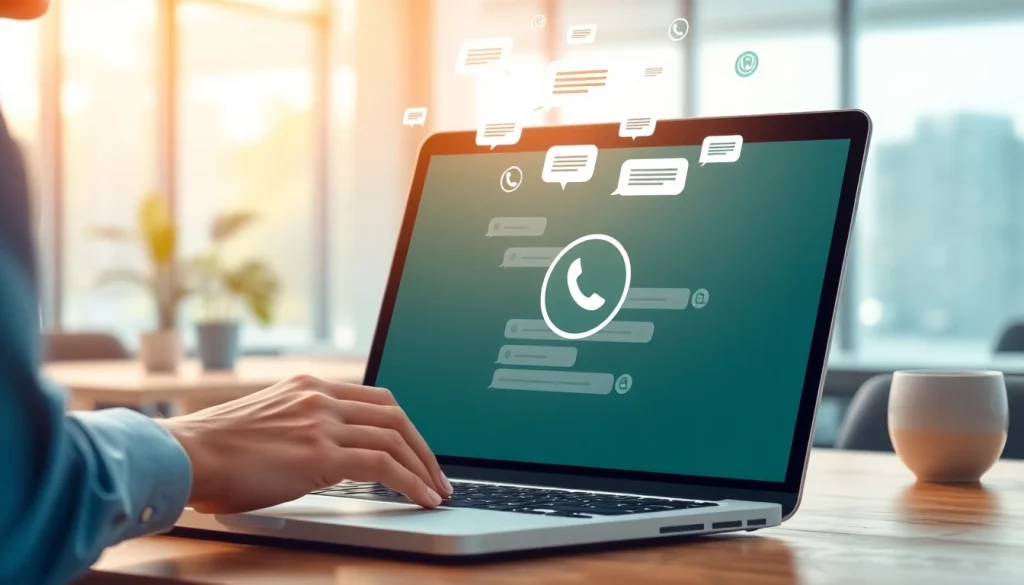 Understanding What is a CRM for WhatsApp through modern communication technology in a bright office.
