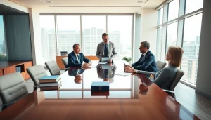 Consultation with an eminent domain lawyer showcasing professionalism and trust.