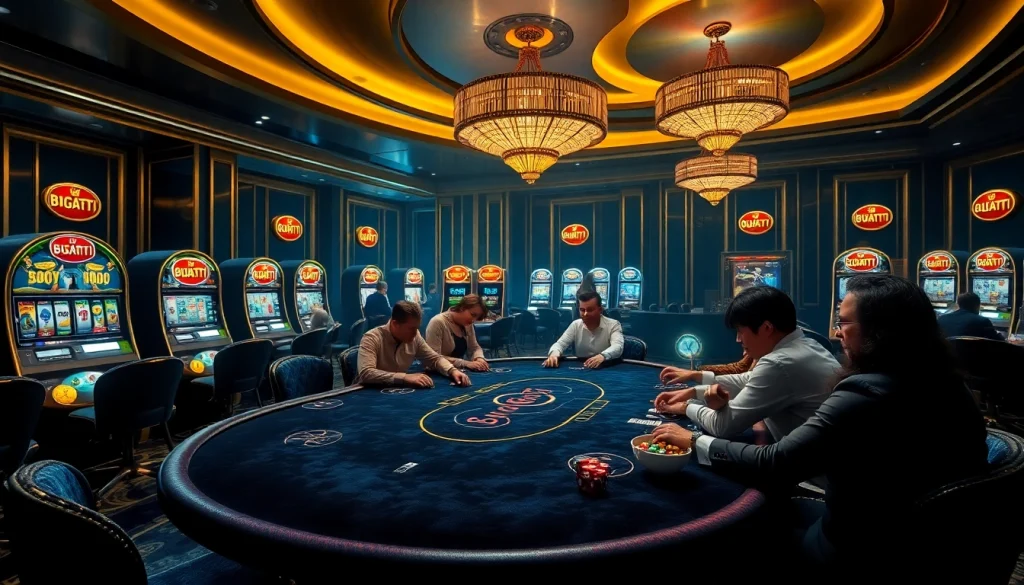 Experience thrilling poker games at Bugatti8 casino, with luxurious tables and high-stakes action.