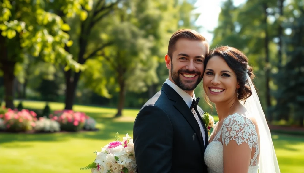 Capture romantic moments with an expert photography company edmonton during weddings in a scenic park.