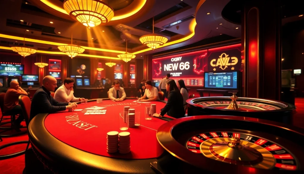 Experience thrilling gameplay at New 66 with elite poker tables and vibrant casino ambiance.
