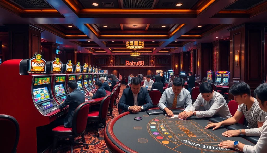 Experience the thrill of Babu88 as gamblers enjoy luxury casino games surrounded by excitement.