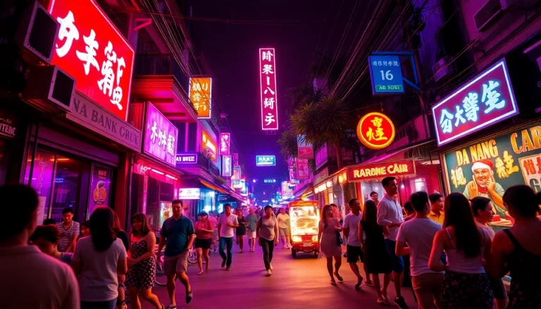 Experience the lively 다낭밤문화 with colorful nightlife, vibrant crowds, and energetic street scenes.