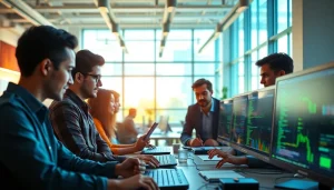 Innovative collaboration in AI Software development with a diverse engineering team.