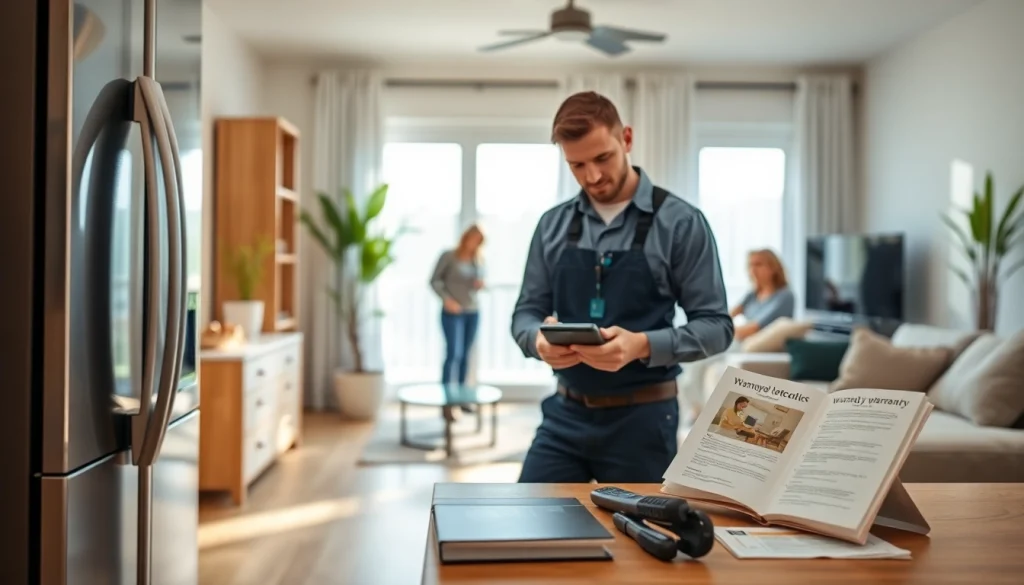 Enhancing home systems and appliance protection with a professional technician in action.
