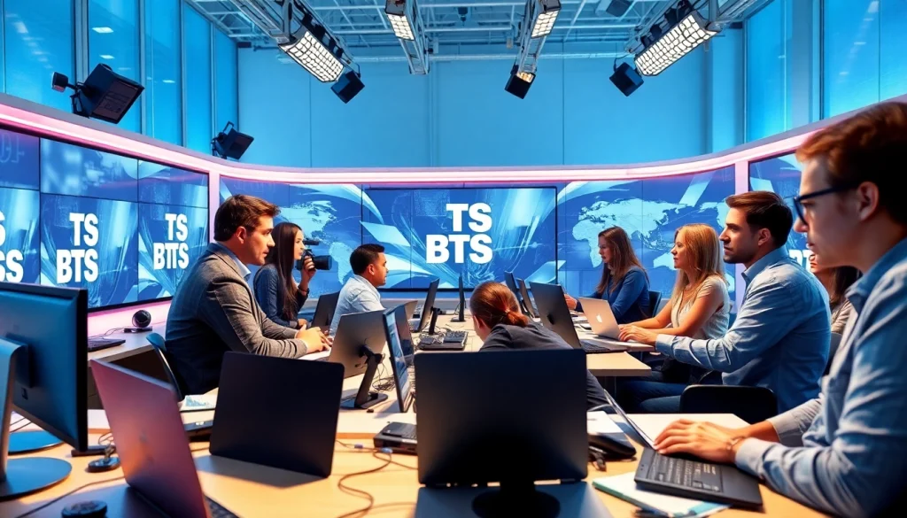 Catch up on the latest BTS news updates in a dynamic newsroom environment.