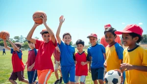 Engaged boys enjoying various activities at Multi Sports Camps for Boys, showcasing teamwork and excitement.