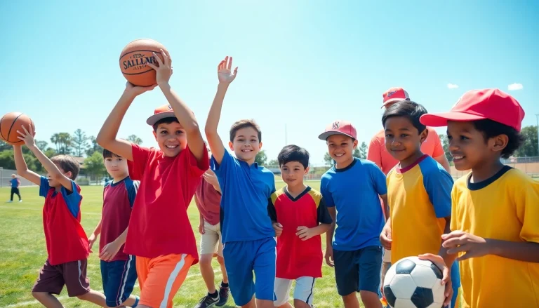 Engaged boys enjoying various activities at Multi Sports Camps for Boys, showcasing teamwork and excitement.