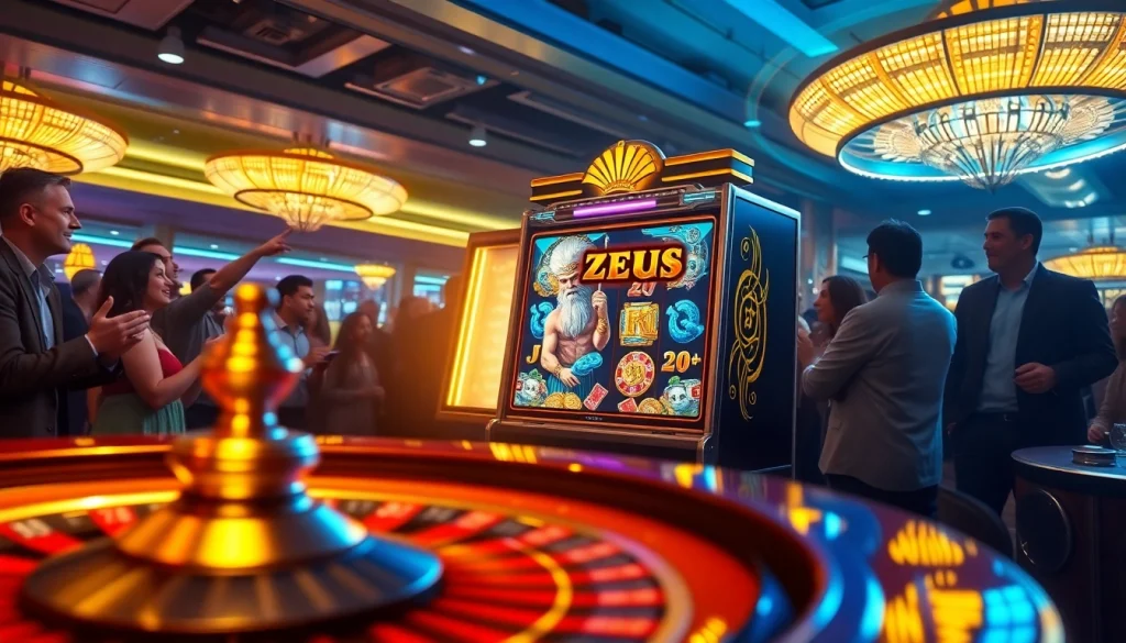 Rasakan sensasi Zeus Slot dengan grafis yang hidup dalam suasana kasino mewah.