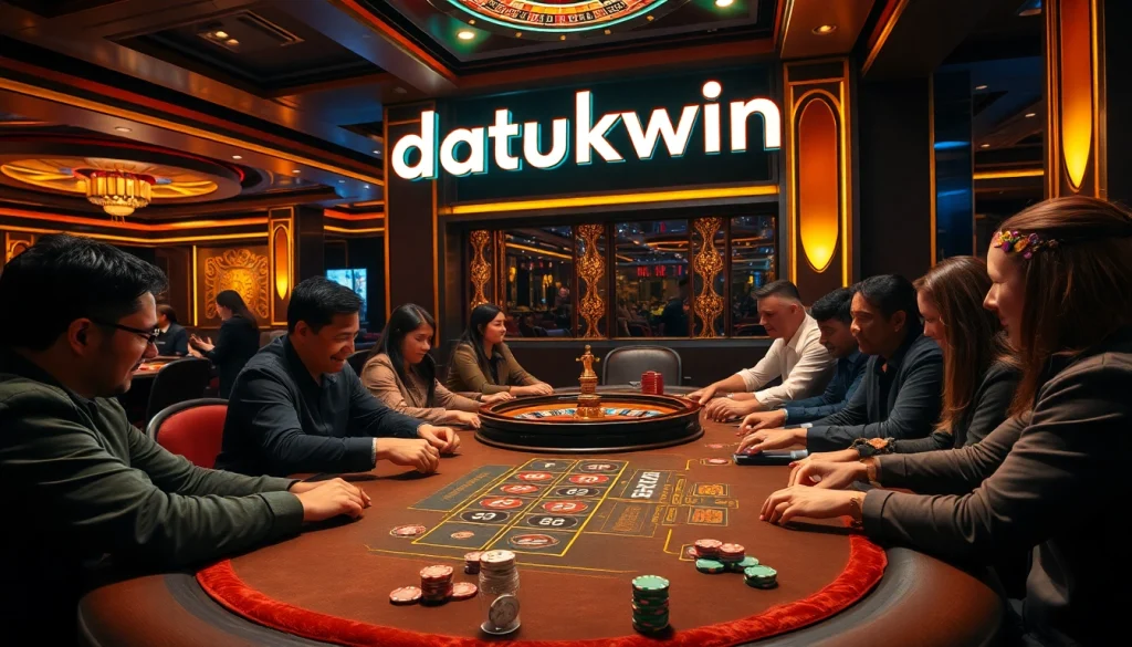 Rasakan dunia Datukwin yang mendebarkan bersama para pemain di meja poker mewah.