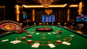 SODO66 gaming table with vibrant chips and live betting options, capturing the essence of luxury gambling.