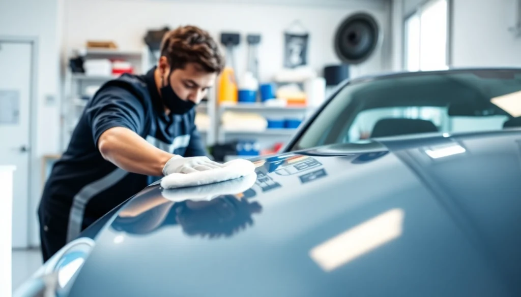 Enhance your car with expert car detailing near me in a bright, organized workshop.