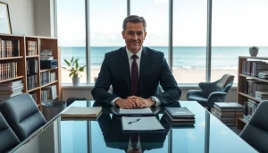 Consult with a Clearwater Car Accident Lawyer in a modern office environment.