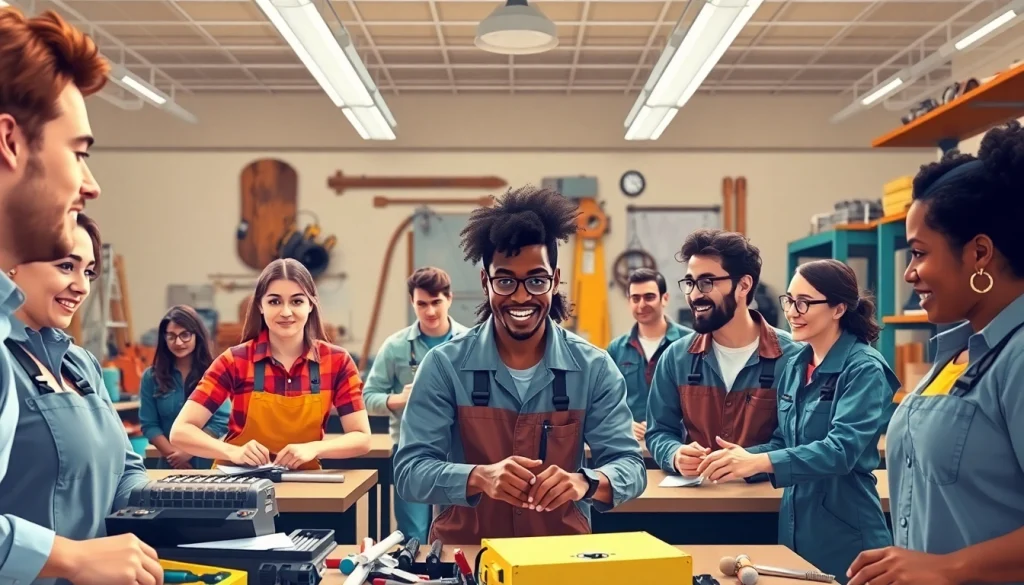 Students actively engaging in hands-on learning at a Trade School In Tennessee.
