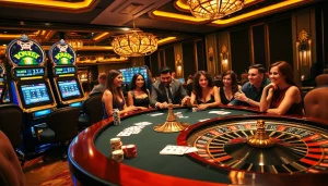 Experience the excitement of gambling at 388bet with vibrant casino elements and engaged players.