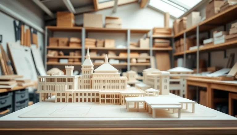 Architekturmodellbau Bochum: Präzise Darstellung moderner Architekturmodelle in einem Workshop.