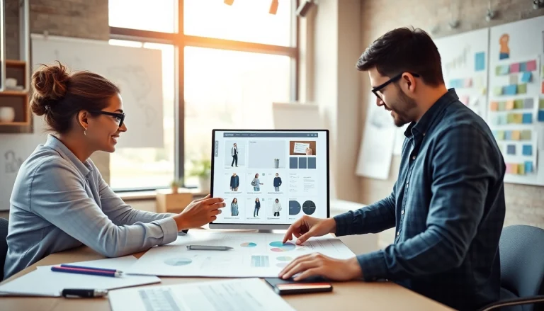 Designing ecommerce website design essex with collaboration in a modern office environment.