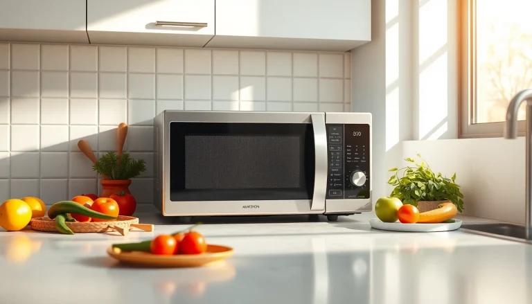 Cook delicious meals with a stylish Microwave Oven in a modern kitchen setting.