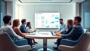 Team discussing Acquisition Planning strategies in a bright, modern meeting room.