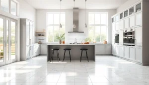 Transform your home with stunning tile designs in an elegant kitchen.