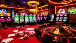 Experience the excitement of RR99 online gambling with vibrant casino visuals and engaging elements.