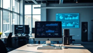 Showcasing CloudWalk Technology in a modern high-tech workspace setup.