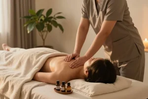 Experience calming 신촌출장안마 with a professional therapist in a serene setting.
