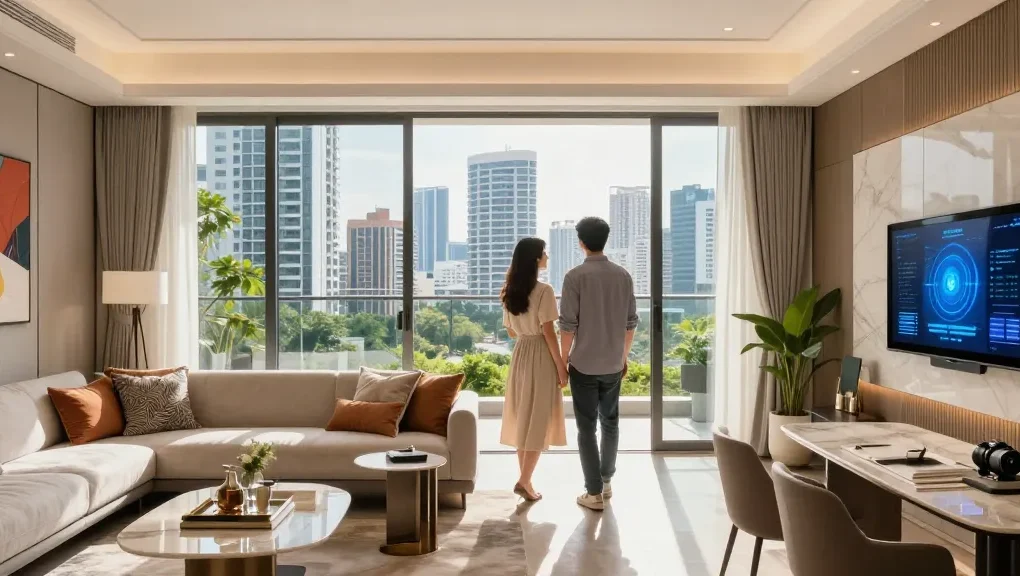 Tanjong Rhu Residences show flat showcasing modern luxury living with panoramic views and contemporary design.